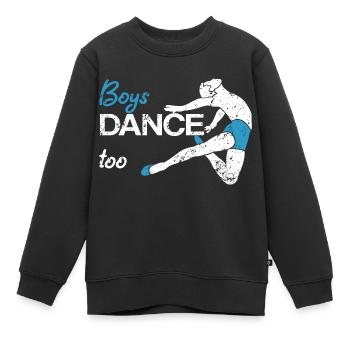 Boys Dance Too Ballett Lehrer Schüler Tänzer - Kinder Premium Organic Sweatshirt - Schwarz - Vorne - AI Model Kid Female (0cm)