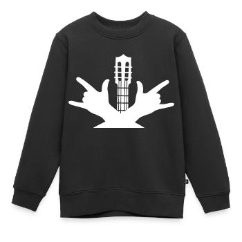 Rock and Roll Rock Music - Kinder Premium Organic Sweatshirt - Schwarz - Vorne - AI Model Kid Female (0cm)