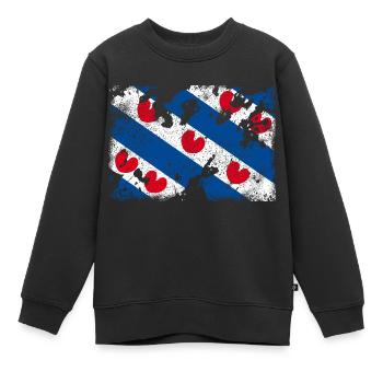 Friesland Vintage - Kinder Premium Organic Sweatshirt - Schwarz - Vorne - AI Model Kid Female (0cm)