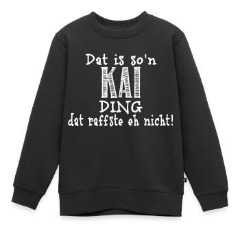Kai - Kinder Premium Organic Sweatshirt - Schwarz - Vorne - AI Model Kid Female (0cm)