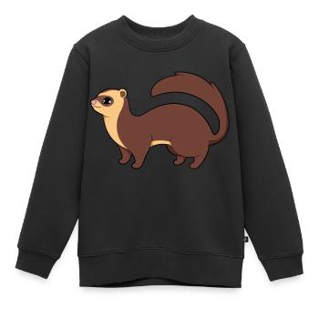 Frettchen - Kinder Premium Organic Sweatshirt - Schwarz - Vorne - AI Model Kid Female (0cm)