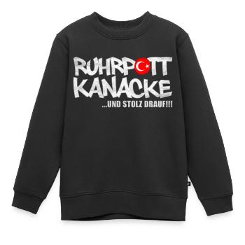 Ruhrpott Kanacke - Kinder Premium Organic Sweatshirt - Schwarz - Vorne - AI Model Kid Female (0cm)