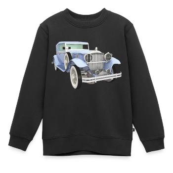 Voitures anciennes, voiture, voiture - Sweat Premium enfant bio - noir - Devant - AI Model Kid Female (0cm)