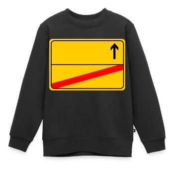 Ortsschild - Kinder Premium Organic Sweatshirt - Schwarz - Vorne - AI Model Kid Female (0cm)