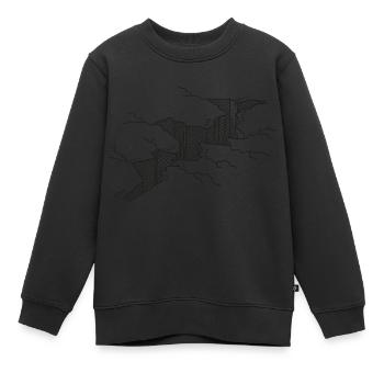 Riss Im Boden Schwarz-Weiß Zeichnung - Kinder Premium Organic Sweatshirt - Schwarz - Vorne - AI Model Kid Female (0cm)