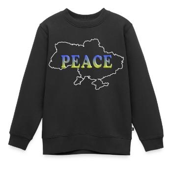 Frieden für die Ukraine - Kinder Premium Organic Sweatshirt - Schwarz - Vorne - AI Model Kid Female (0cm)