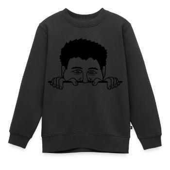 Hinter Mauer Mann - Kinder Premium Organic Sweatshirt - Schwarz - Vorne - AI Model Kid Female (0cm)