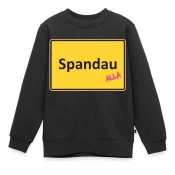 Spandau Ortseingang Alla - Kinder Premium Organic Sweatshirt - Schwarz - Vorne - AI Model Kid Female (0cm)