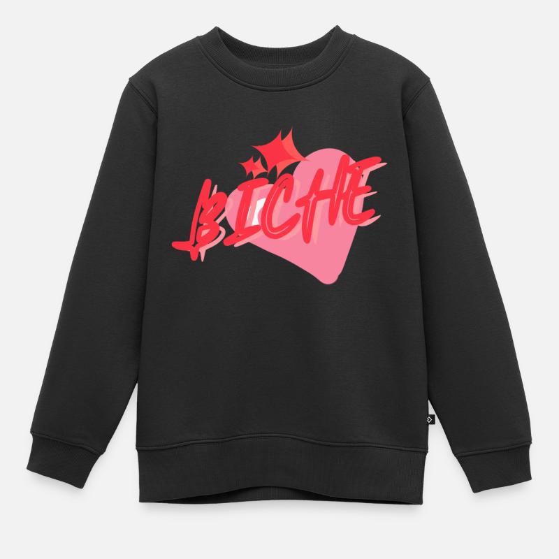 Biche - Sweat Premium enfant bio - noir