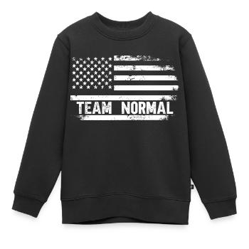 Équipe Normale - Sweat Premium enfant bio - noir - Devant - AI Model Kid Female (0cm)