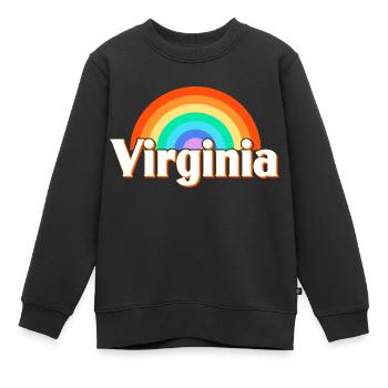 Virginia - Kinder Premium Organic Sweatshirt - Schwarz - Vorne - AI Model Kid Female (0cm)