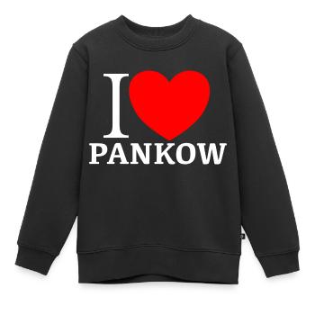 I LOVE PANKOW - Kinder Premium Organic Sweatshirt - Schwarz - Vorne - AI Model Kid Female (0cm)