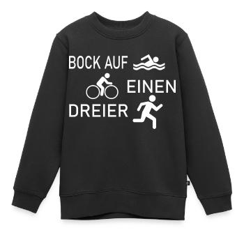 triathlon - Sweat Premium enfant bio - noir - Devant - AI Model Kid Female (0cm)