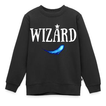 WIZARD JDR SORTILEGE - Sweat Premium enfant bio - noir - Devant - AI Model Kid Female (0cm)