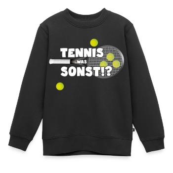 tennis matchball tennisball tennisplatz - Kinder Premium Organic Sweatshirt - Schwarz - Vorne - AI Model Kid Female (0cm)