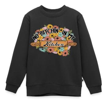 Boulangerie Baker Boulangerie Boulangerie Gâteau de confiserie - Sweat Premium enfant bio - noir - Devant - AI Model Kid Female (0cm)