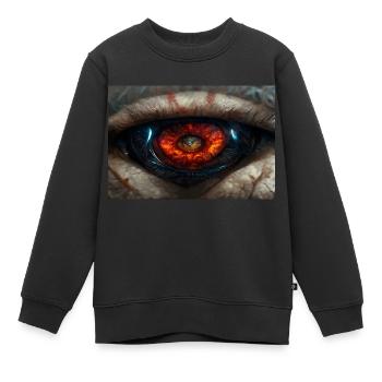 L’œil du diable - Sweat Premium enfant bio - noir - Devant - AI Model Kid Female (0cm)