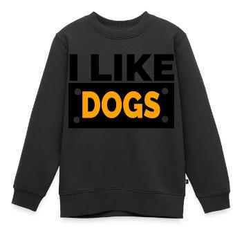 Canine - Sweat Premium enfant bio - noir - Devant - AI Model Kid Female (0cm)