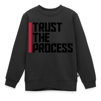 faire confiance au processus Devis - Sweat Premium enfant bio - noir - Devant - AI Model Kid Female (0cm)