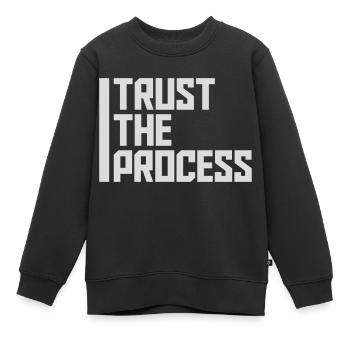 faire confiance au processus Devis - Sweat Premium enfant bio - noir - Devant - AI Model Kid Female (0cm)
