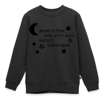 Eltern erreichbar schwarz - Kinder Premium Organic Sweatshirt - Schwarz - Vorne - AI Model Kid Female (0cm)