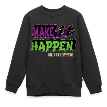 BlackHistory Dictons antiracistes Dictons drôles - Sweat Premium enfant bio - noir - Devant - AI Model Kid Female (0cm)