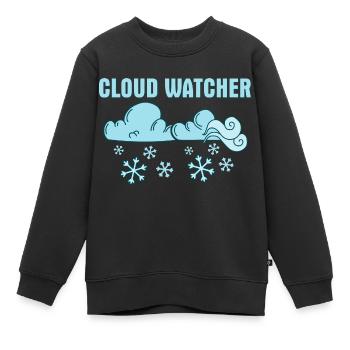 Cloud Watcher Meteorologist Storm - Kinder Premium Organic Sweatshirt - Schwarz - Vorne - AI Model Kid Female (0cm)