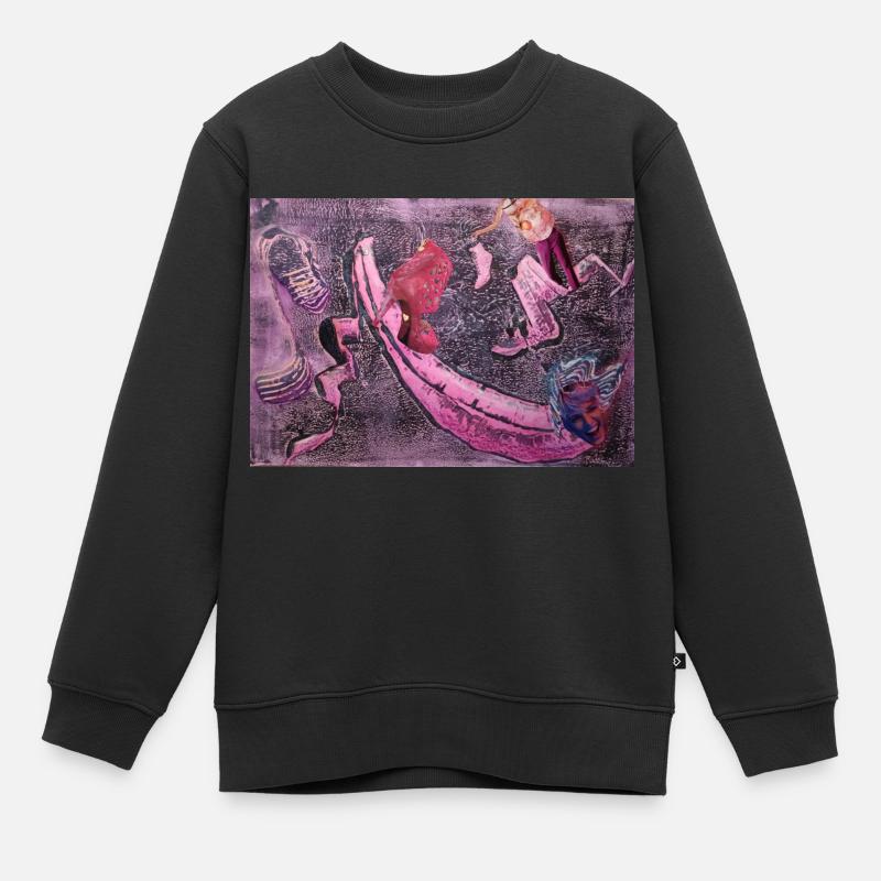 Schuhe - Kinder Premium Organic Sweatshirt - Schwarz