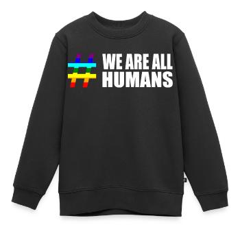 Droits de l’homme Diversité Proverbes Proverbes Arc-en-ciel - Sweat Premium enfant bio - noir - Devant - AI Model Kid Female (0cm)