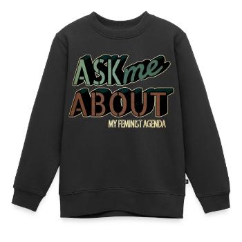 2019 women obama birthday present idea - Kinder Premium Organic Sweatshirt - Schwarz - Vorne - AI Model Kid Female (0cm)