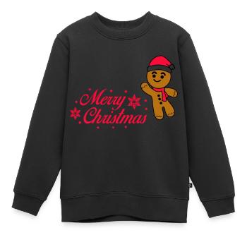 Lebkuchenmann - Kinder Premium Organic Sweatshirt - Schwarz - Vorne - AI Model Kid Female (0cm)