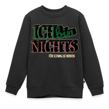 angeber geek auszubildender humor narzisstisch - Kinder Premium Organic Sweatshirt - Schwarz - Vorne - AI Model Kid Female (0cm)