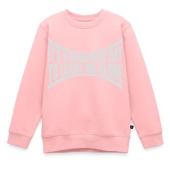 leave me alone day - Kinder Premium Organic Sweatshirt - Rosa - Vorne - AI Model Kid Female (0cm)