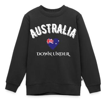 Australien Down Under - Kinder Premium Organic Sweatshirt - Schwarz - Vorne - AI Model Kid Female (0cm)