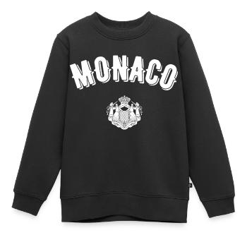 Monaco - Sweat Premium enfant bio - noir - Devant - AI Model Kid Female (0cm)