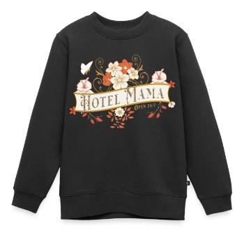 Hotel Mama - Muttertag - Lustiges Shirt - Kinder Premium Organic Sweatshirt - Schwarz - Vorne - AI Model Kid Female (0cm)