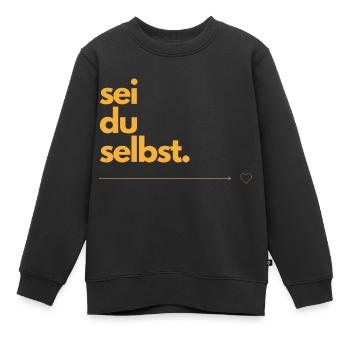 sei du selbst. - Kinder Premium Organic Sweatshirt - Schwarz - Vorne - AI Model Kid Female (0cm)