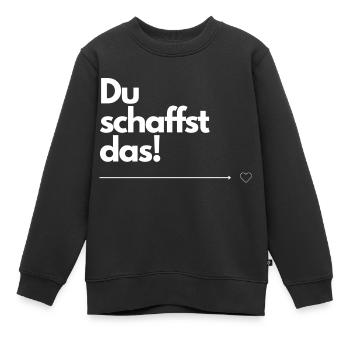 Du schaffst das! - Kinder Premium Organic Sweatshirt - Schwarz - Vorne - AI Model Kid Female (0cm)
