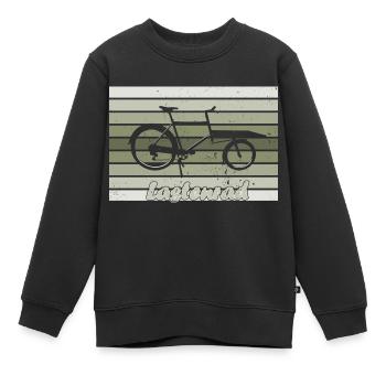 Lastenrad, Retro, Cargobike - Kinder Premium Organic Sweatshirt - Schwarz - Vorne - AI Model Kid Female (0cm)