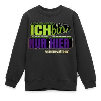 witzig weihnachten hundeliebhaber bday bullterrier - Kinder Premium Organic Sweatshirt - Schwarz - Vorne - AI Model Kid Female (0cm)