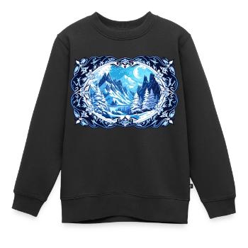 Verlorene kalte Tage - Kinder Premium Organic Sweatshirt - Schwarz - Vorne - AI Model Kid Female (0cm)