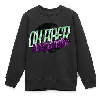 arbeitskollege verschlafen kaffeeliebhaber - Kinder Premium Organic Sweatshirt - Schwarz - Vorne - AI Model Kid Female (0cm)