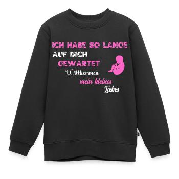 Ich habe so lange auf dich gewartet PNK WE - Sweat Premium enfant bio - noir - Devant - AI Model Kid Female (0cm)