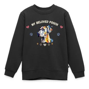 Mein Liebeshund GR2 WE - Kinder Premium Organic Sweatshirt - Schwarz - Vorne - AI Model Kid Female (0cm)
