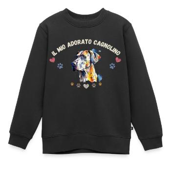 Mon toutou d'amour GR2 WE - Sweat Premium enfant bio - noir - Devant - AI Model Kid Female (0cm)