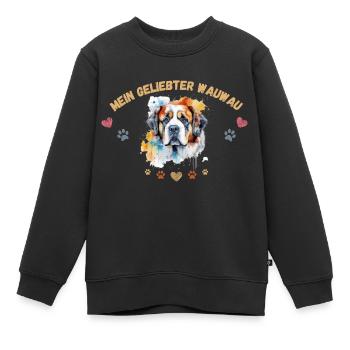 Mon toutou d'amour G6 WE - Sweat Premium enfant bio - noir - Devant - AI Model Kid Female (0cm)
