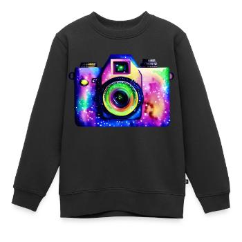 Photographier Photographe Appareil photo Photographe drôle - Sweat Premium enfant bio - noir - Devant - AI Model Kid Female (0cm)