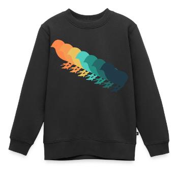 Retro-Küken - Kinder Premium Organic Sweatshirt - Schwarz - Vorne - AI Model Kid Female (0cm)