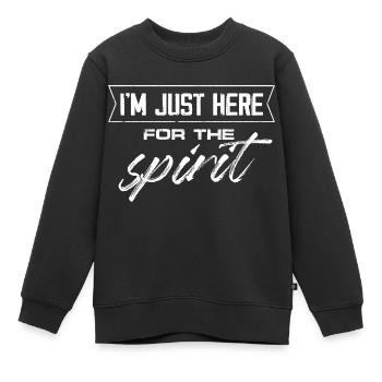 Je suis juste ici pour l’ - Sweat Premium enfant bio - noir - Devant - AI Model Kid Female (0cm)