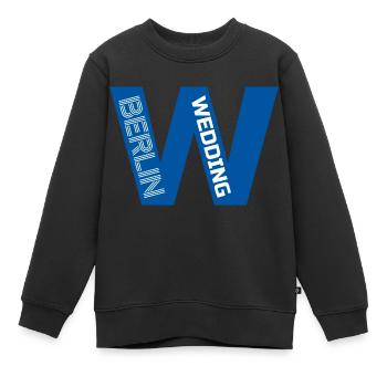 W Berlin Wedding blau - Kinder Premium Organic Sweatshirt - Schwarz - Vorne - AI Model Kid Female (0cm)